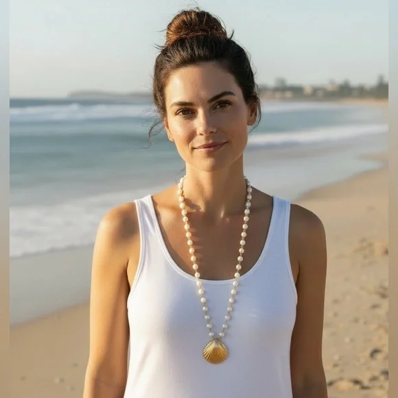 NWT Talbots Seashell Necklace - Picture 1 of 11